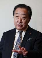 CDP leader Yoshihiko Noda speaks during an interview at the Diet on Thursday.