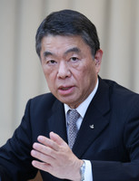 Yoshihiro Murai, governor of Miyagi Prefecture, northeastern Japan, speaks in an interview at the prefectural government office in Sendai on Tuesday.