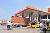 A compressed natural gas station near Chennai, southern India