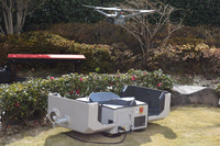 A drone for aerial video-shooting services takes off from a base in Tokyo on Wednesday.