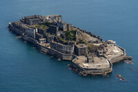 The island of Hashima, commonly known as Gunkanjima, in the city of Nagasaki, in September 2019