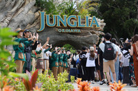 People visit the newly opened theme park 