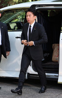 Japanese agriculture minister Shinjiro Koizumi visits Yasukuni Shrine in Tokyo on Friday.